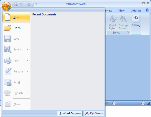 create document in word